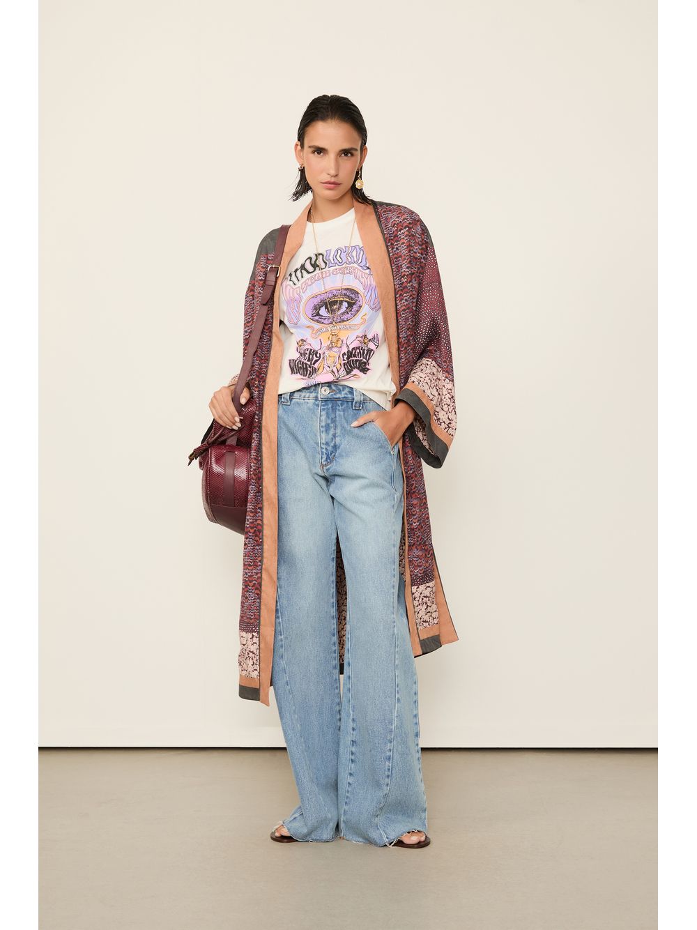 Animale — Kimono Com Mix De Estampas