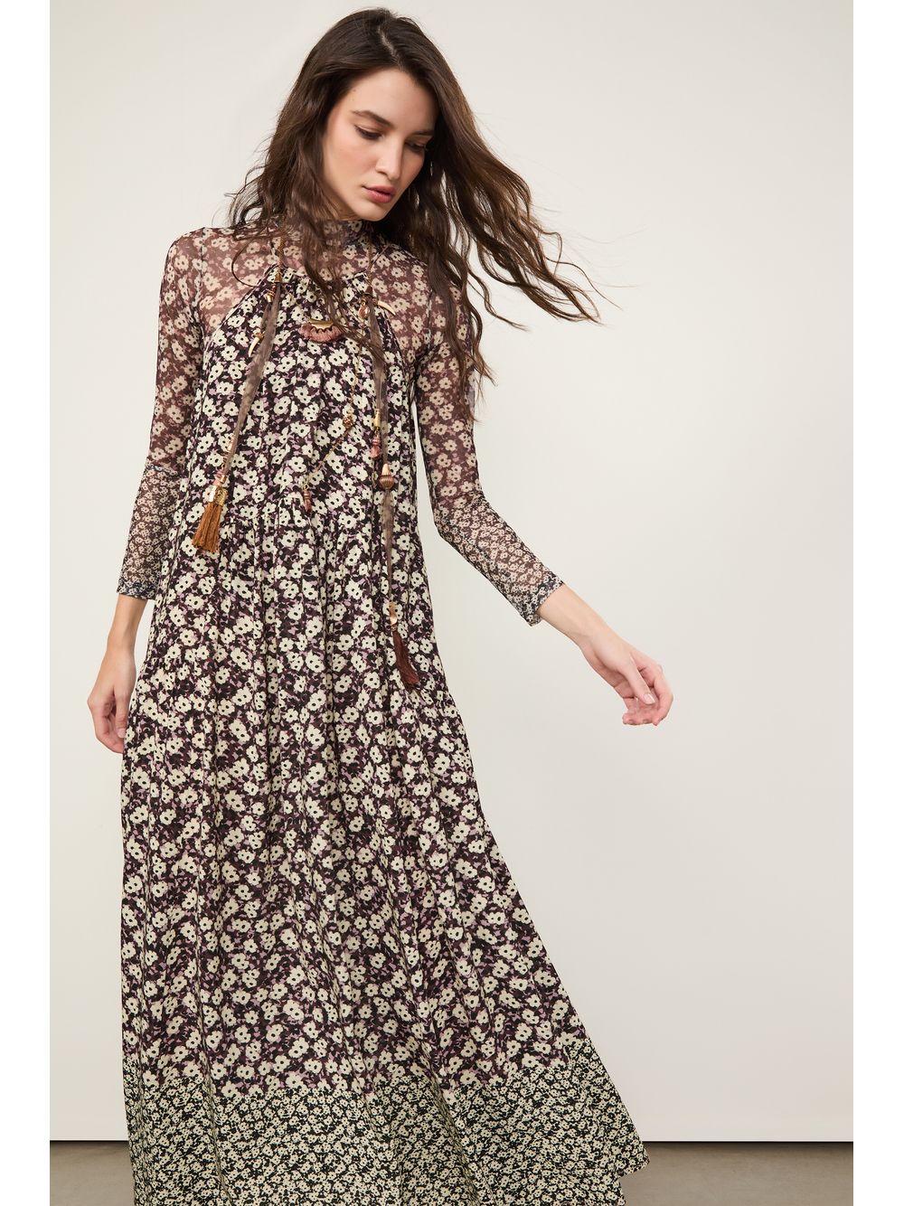 Animale — Vestido Midi Estampado