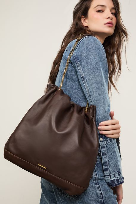 Bolsa De Couro Sac Vintage Marrom - U