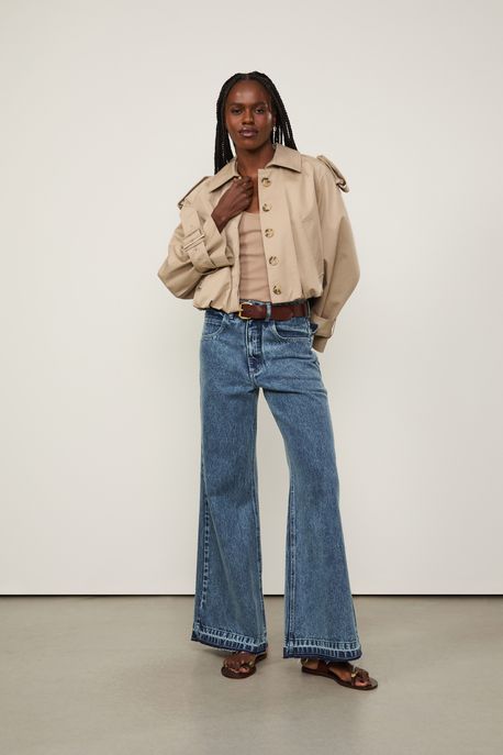 Calça Jeans Bolsos Folk Jeans Medio - 44