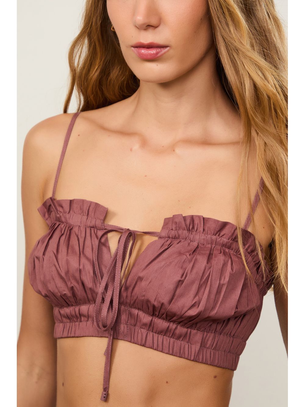 Animale — Top De Algodão Casual Marrom Rose