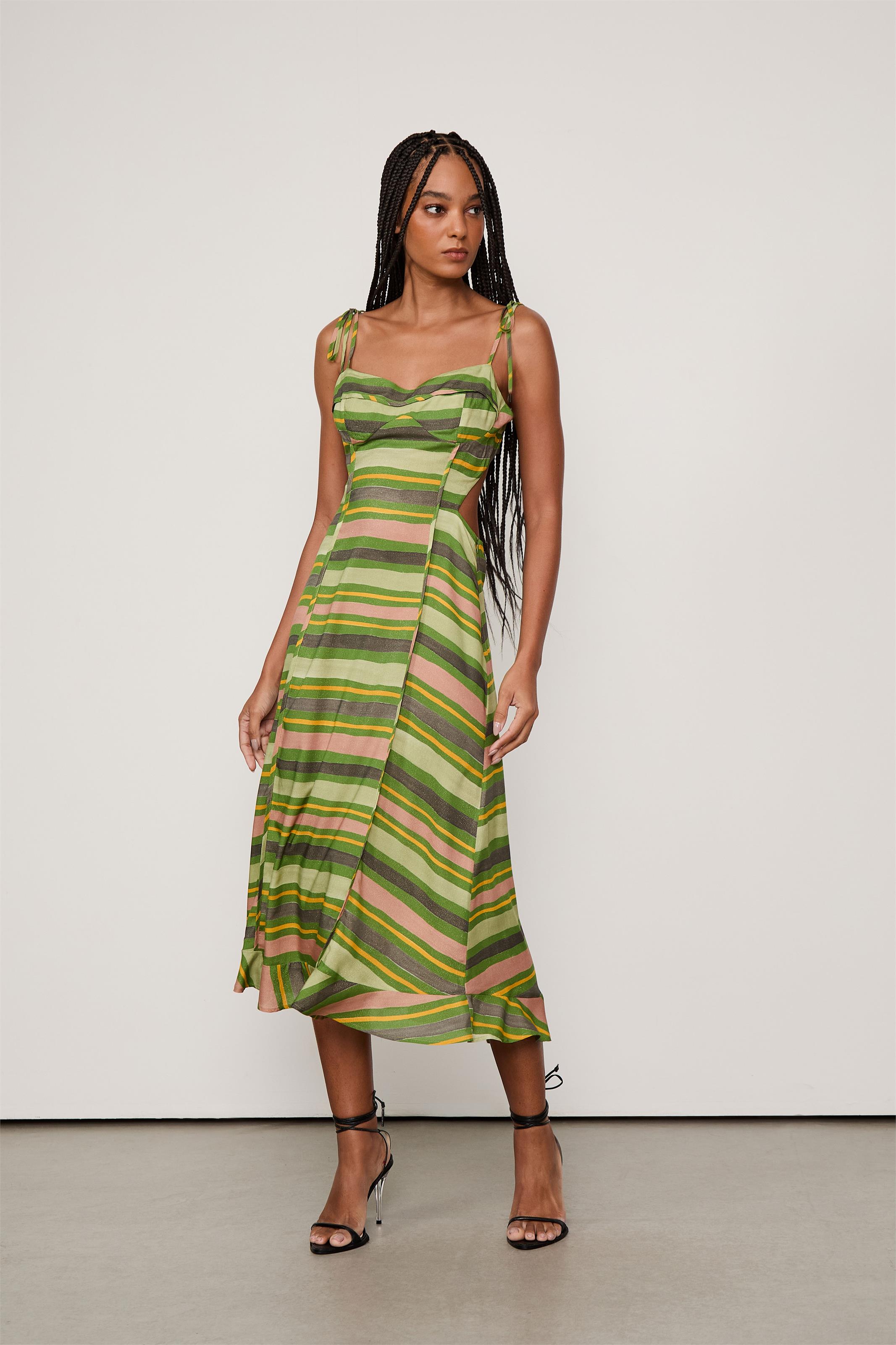 Vestido Midi Est Listra Beach Palmeira