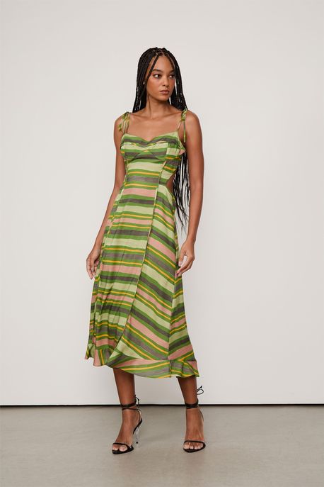 Vestido Midi Est Listra Beach Palmeira Est Listra Beach Palmeira Aj - G
