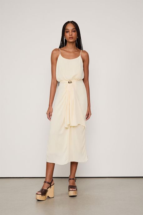 Vestido Panneaux Amarelo Lavado - 40