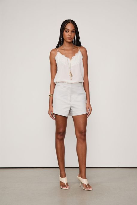 Short De Alfaiataria Cinza Claro - 40