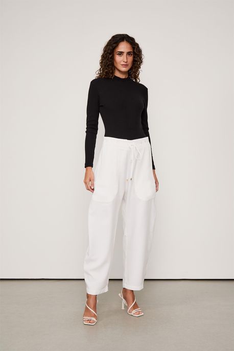 Calca Pantalona Cos Botoes Off White - M