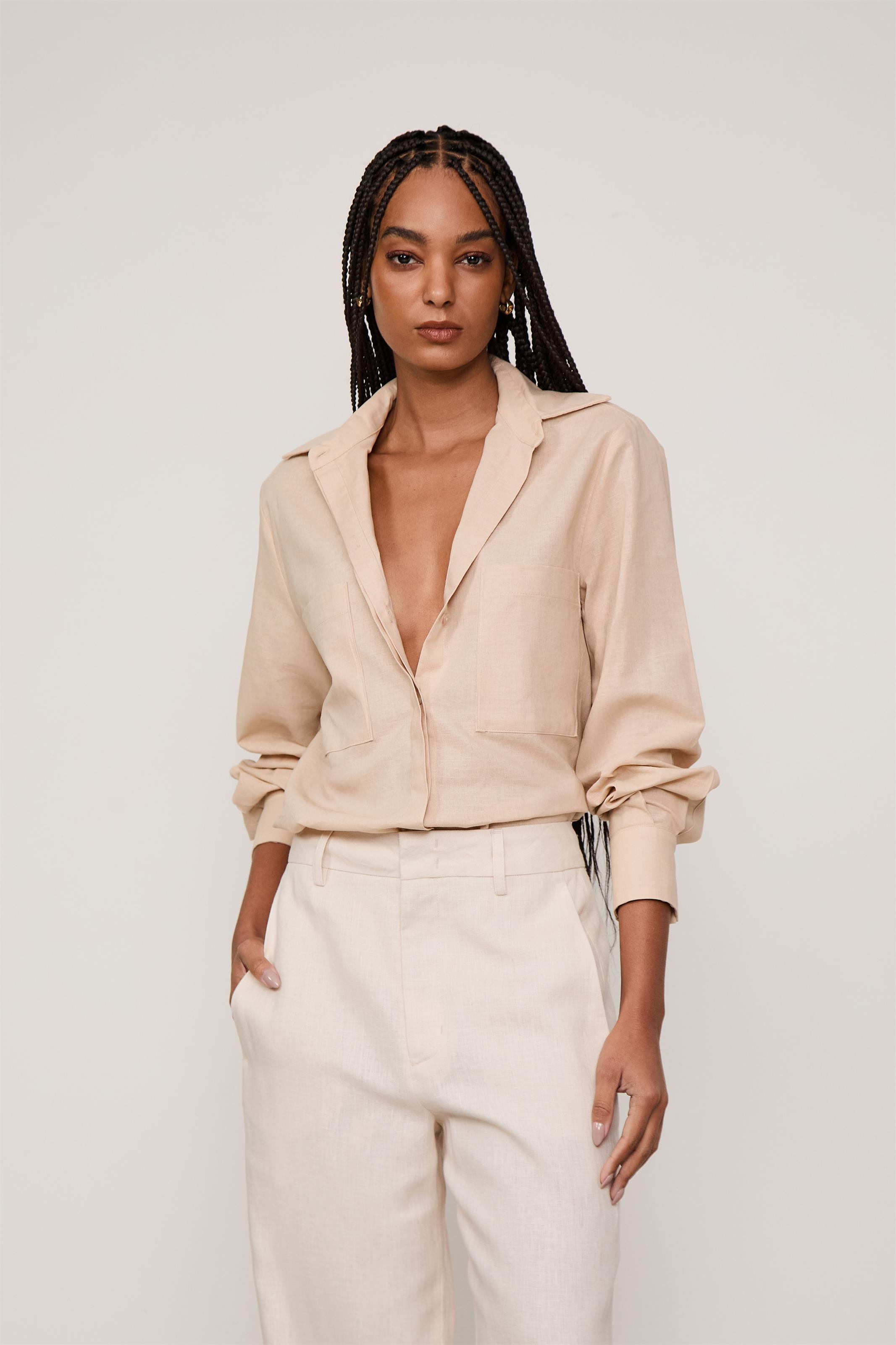 Camisa Over Bolsos