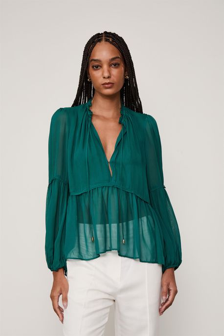 Bata Manga Longa Colors Verde Nomade - 36