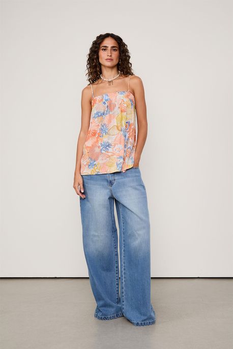 Tunica Pala Franzida Prints Est Fig Coquille Color m - 38