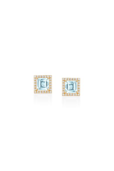 Brinco Mystic Aqua Ouro Amarelo - U