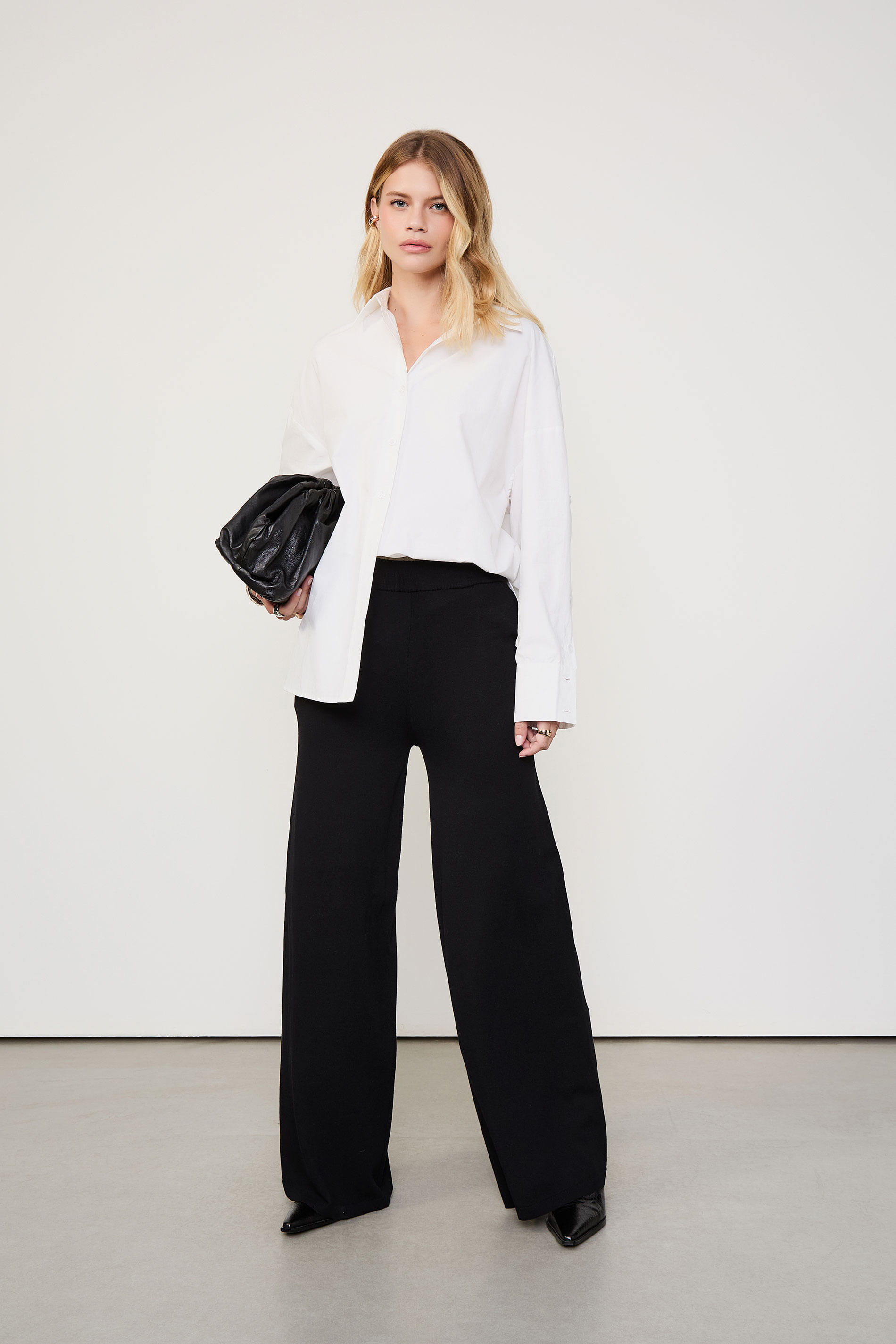 Calca Tricot Wide