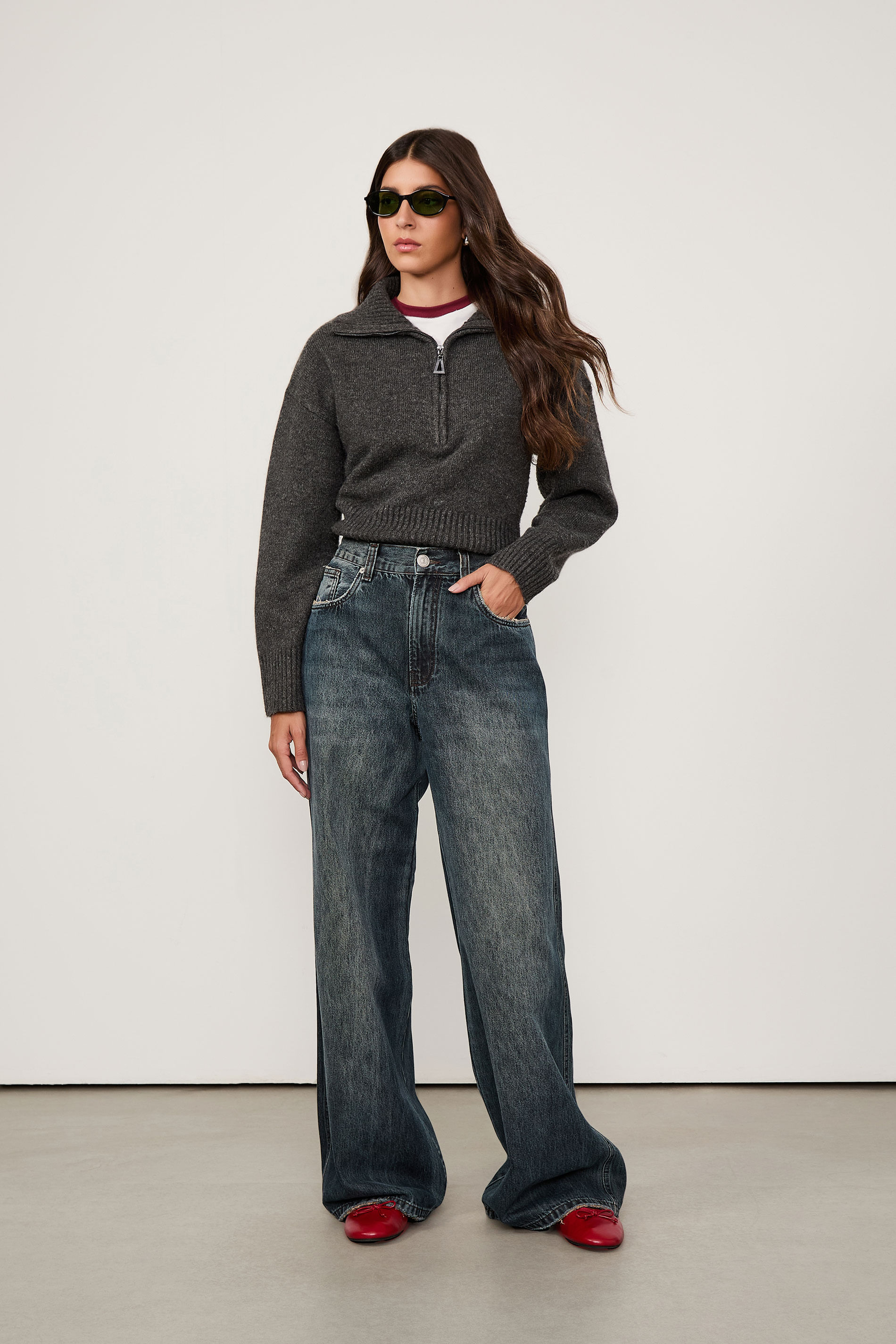 Calca Jeans Wide Leg New Basic