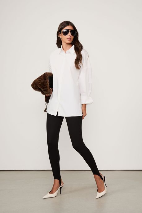 Legging Pezinho Preta Preto - M