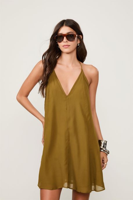 Vestido Curto Nadador Verde Bosque - M