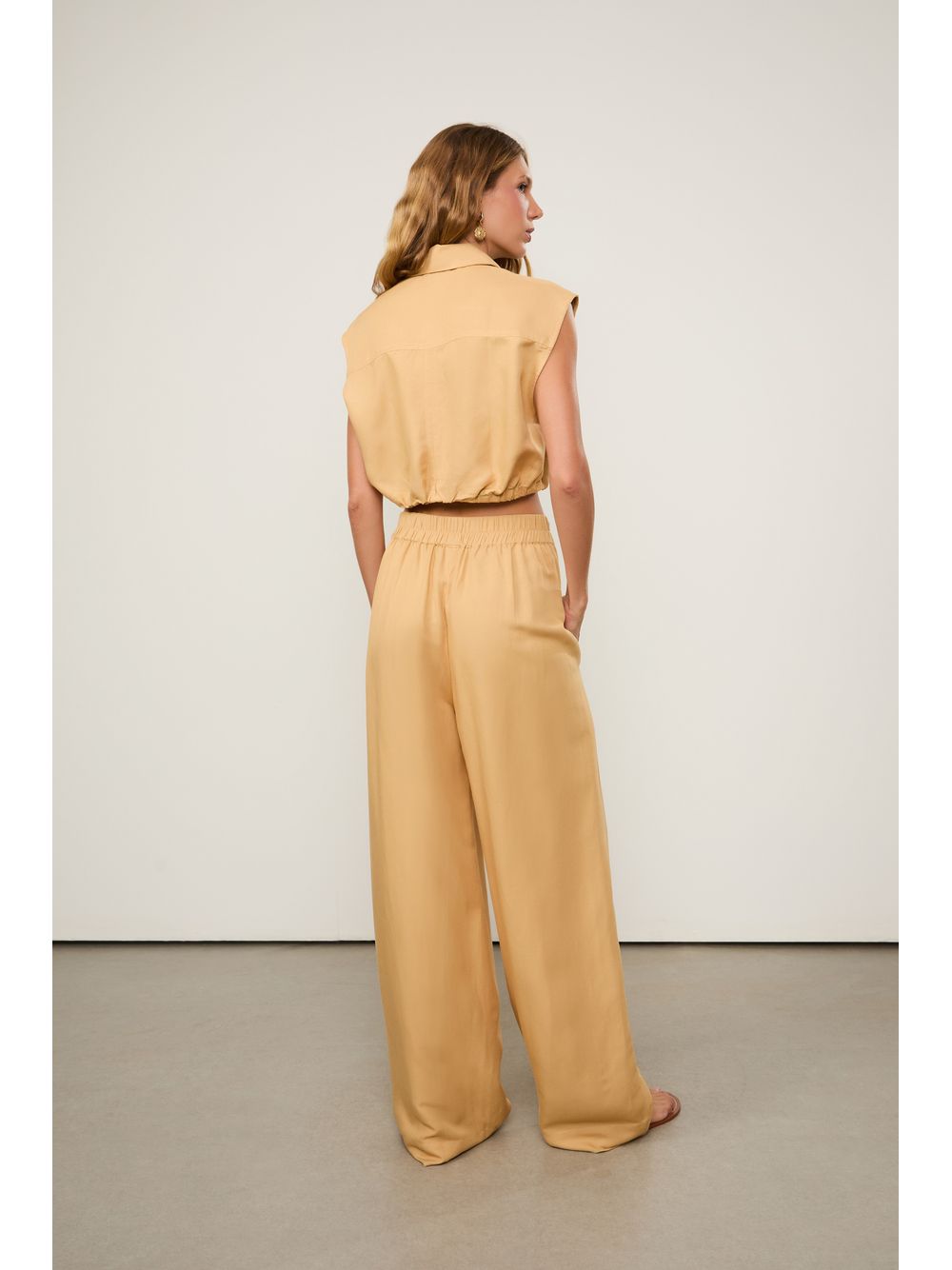 Animale — Calça Cós Elástico Bege Sisal