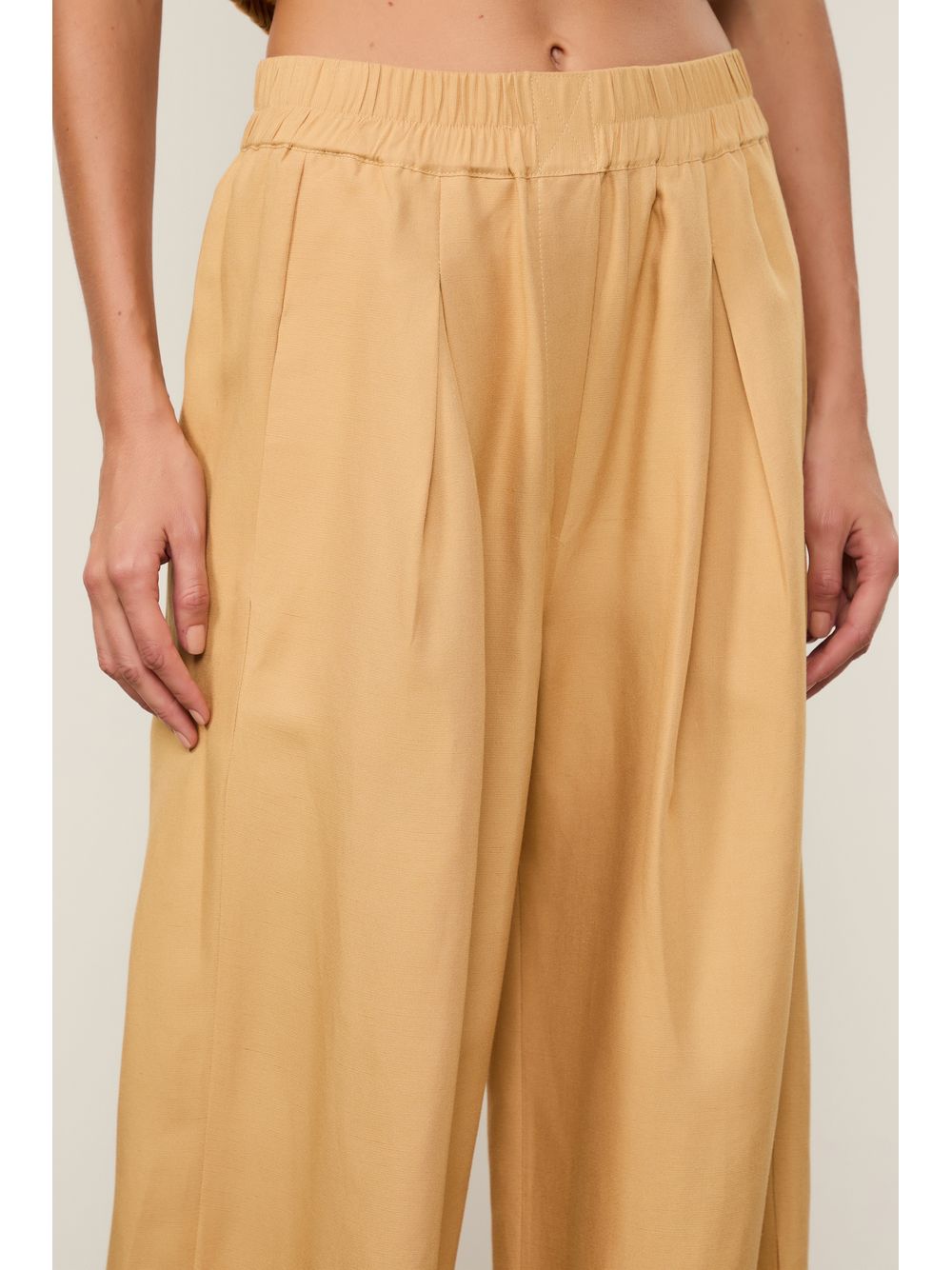 Animale — Calça Cós Elástico Bege Sisal