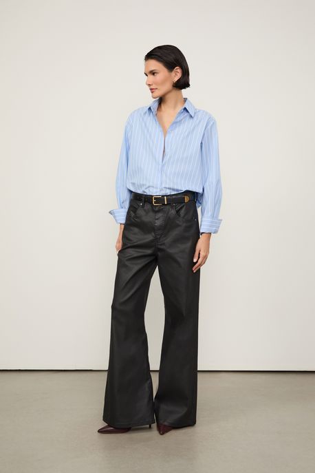 Calça De Sarja Reta Básica Black Preto - 38