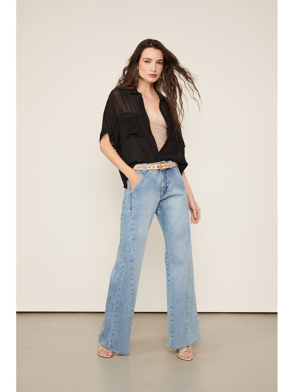 Animale — Camisa Ampla Preta
