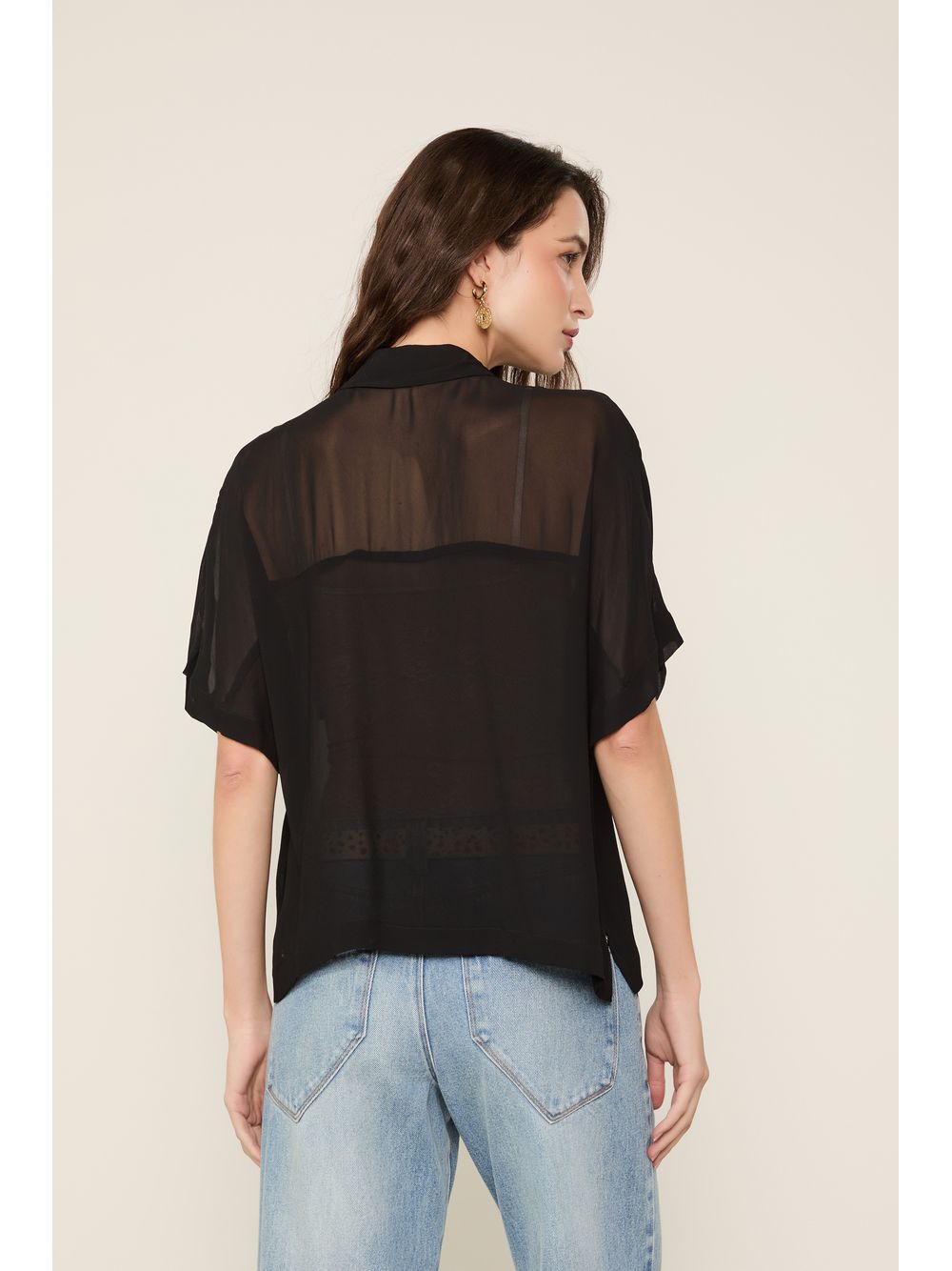 Animale — Camisa Ampla Preta
