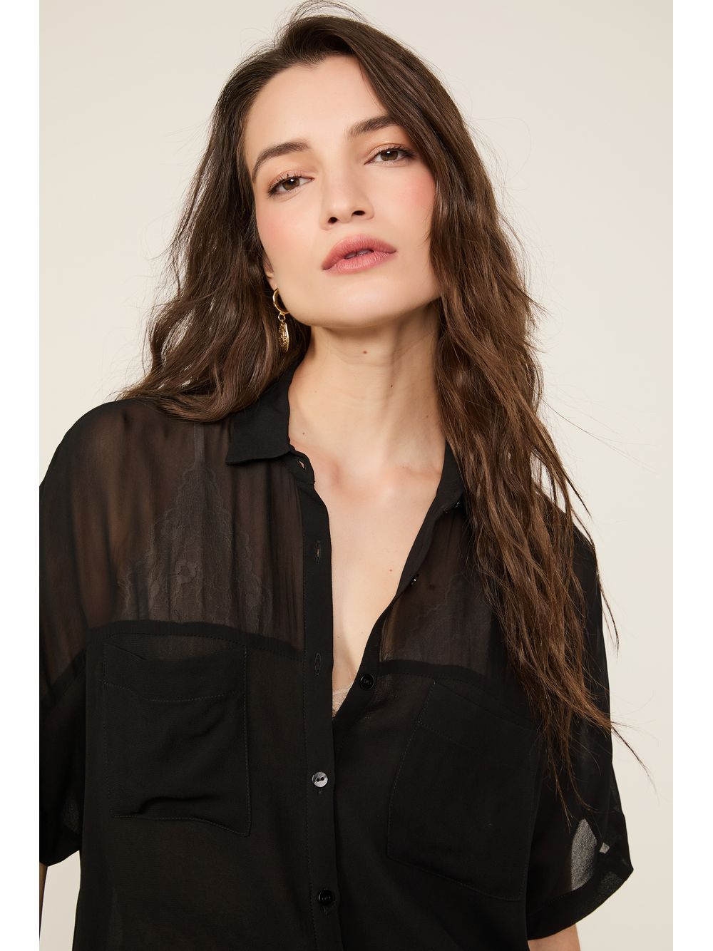 Animale — Camisa Ampla Preta