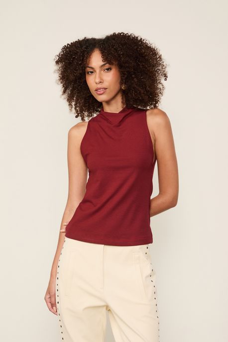 Blusa Regata Gola Alta Vermelho Wing - PP