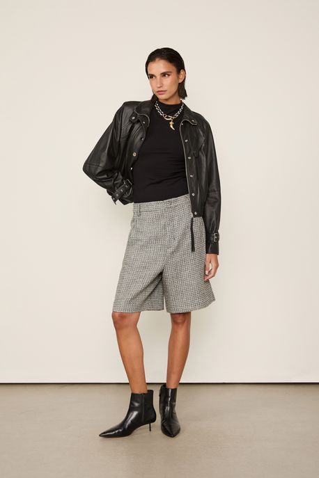 Blusa Regata Gola Alta Preto Preto - PP