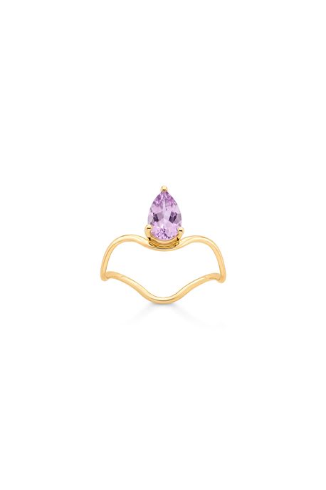 Anel Ritmo Pink Ouro Amarelo - 17