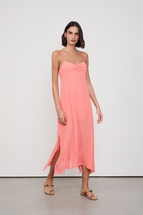 Slip Dress Liso W3 Coral Camellia - 38