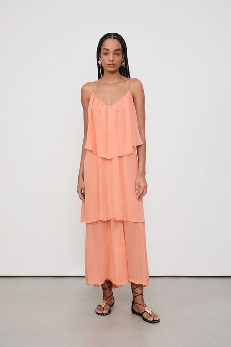 Vestido Longo Fluido Rose Bronze - 38