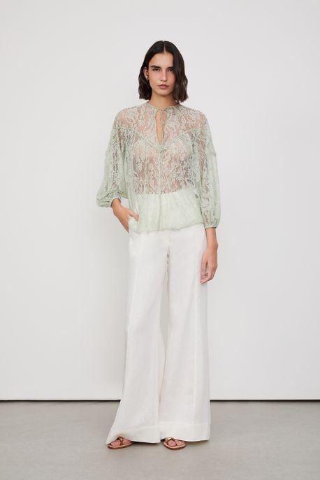 Calça Linho Off White - 36