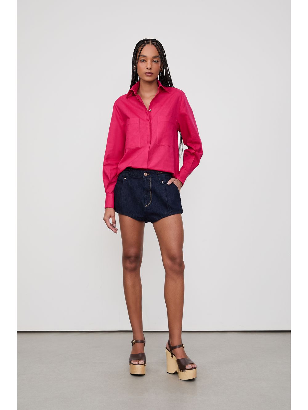 Animale — Camisa Over Bolsos