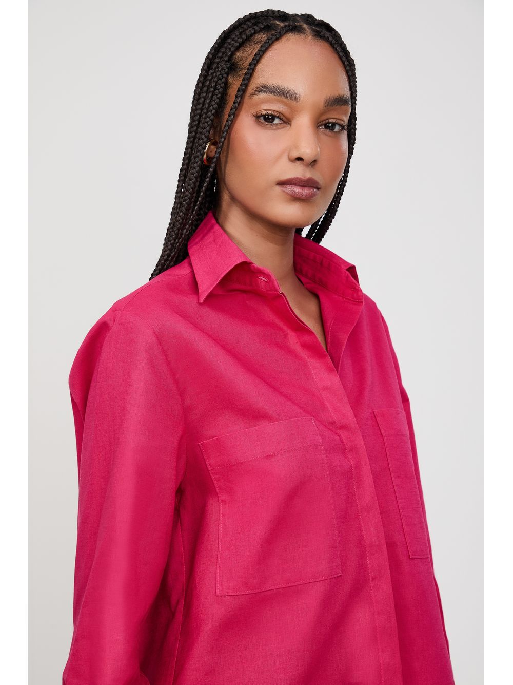 Animale — Camisa Over Bolsos