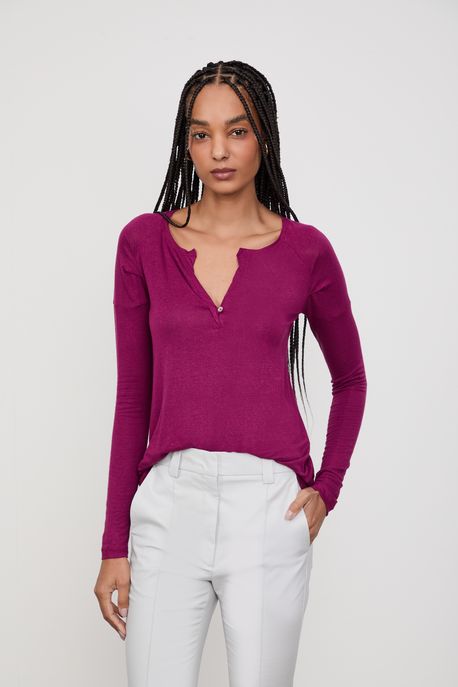 Raglan Desconstruida Color Roxo Berry - M