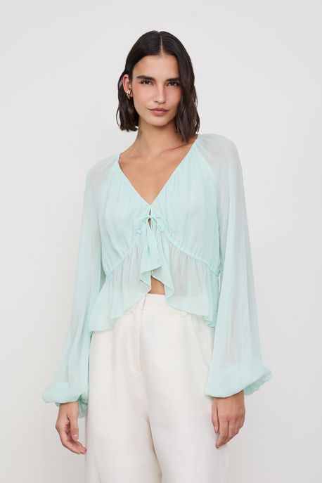 Blusa Colors Verde Astral - 44