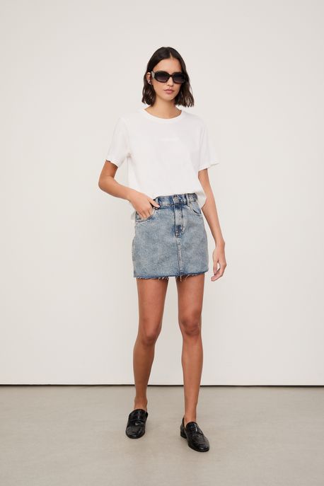 Saia Jeans Box Gray Jeans Medio - 36