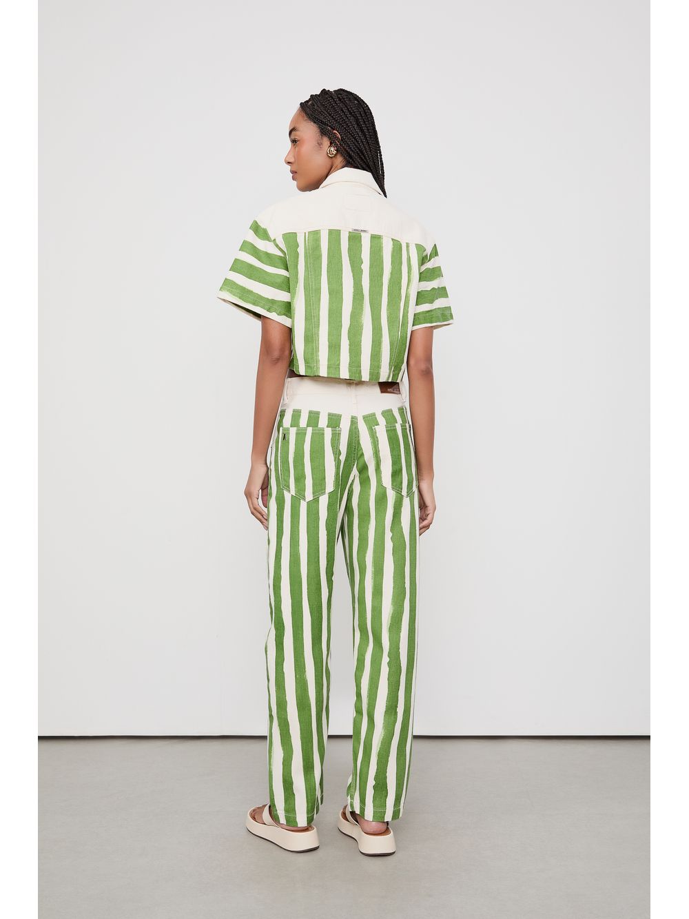 Animale — Calça Sarja Nipper  Estampa Listras