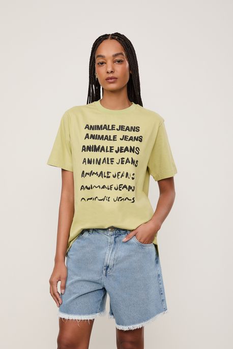 T-Shirt Malha Aj Repeat Verde Pear - P