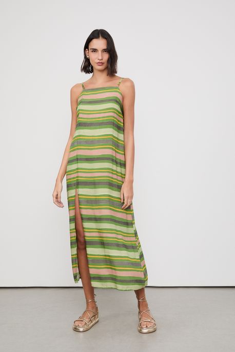 Vestido Longo Est Listra Beach Palmeira Est Listra Beach Palmeira Aj - P