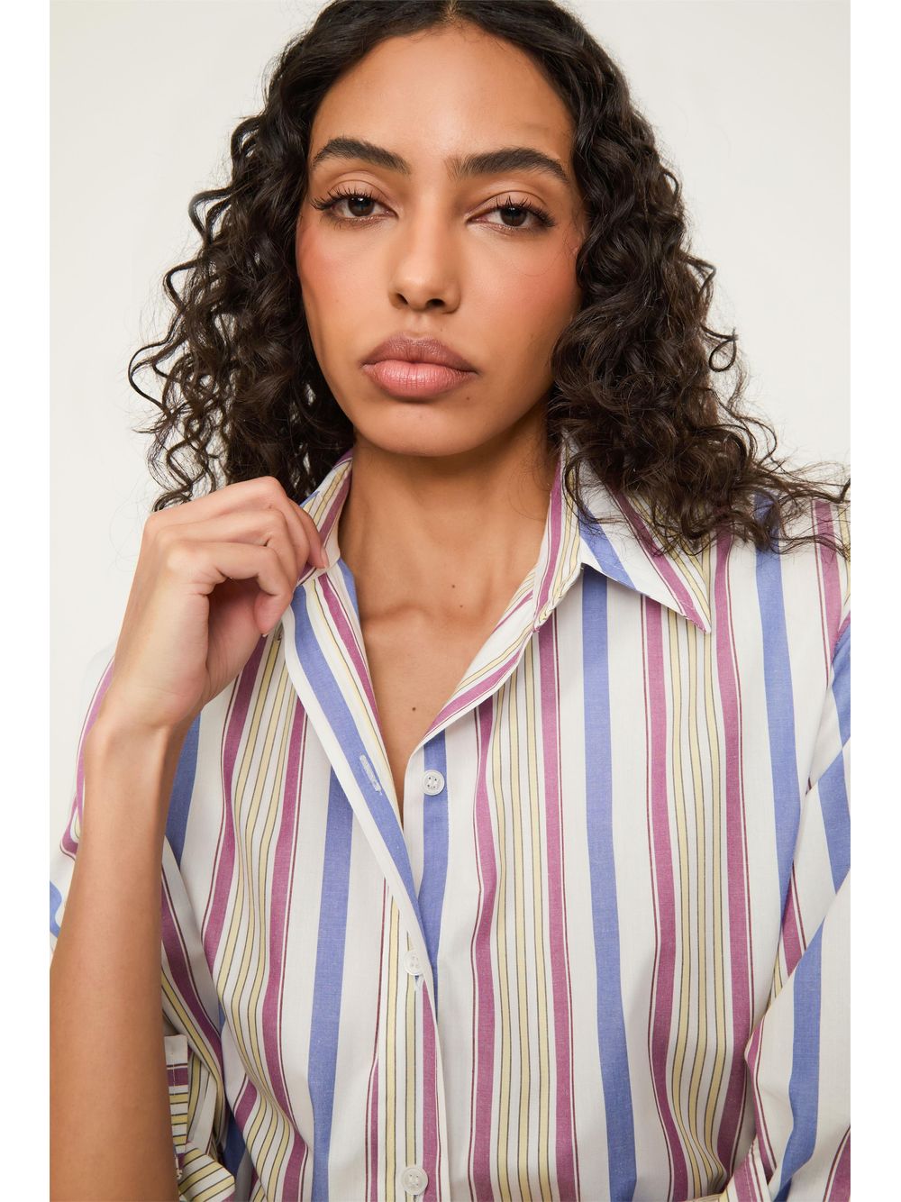 Animale — Camisa De Tricoline Listras Color