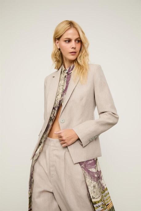 Blazer Listra Cinza Cinza Claro - 42
