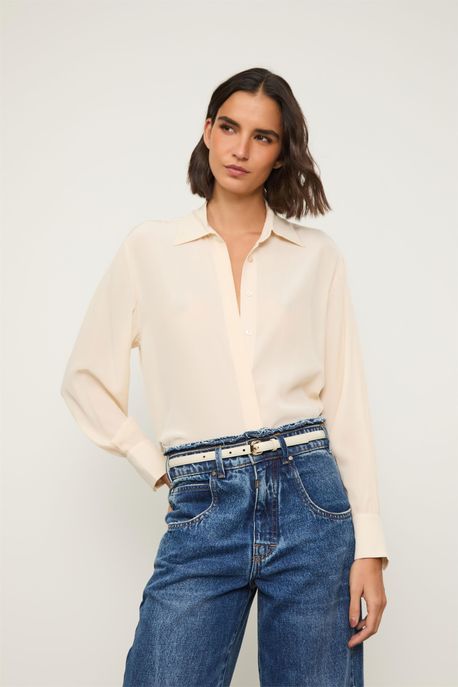 Cinto De Couro Mini Bold Natural - M