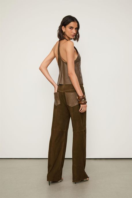 Calça De Chamois Bolso Tresset Marrom - 34