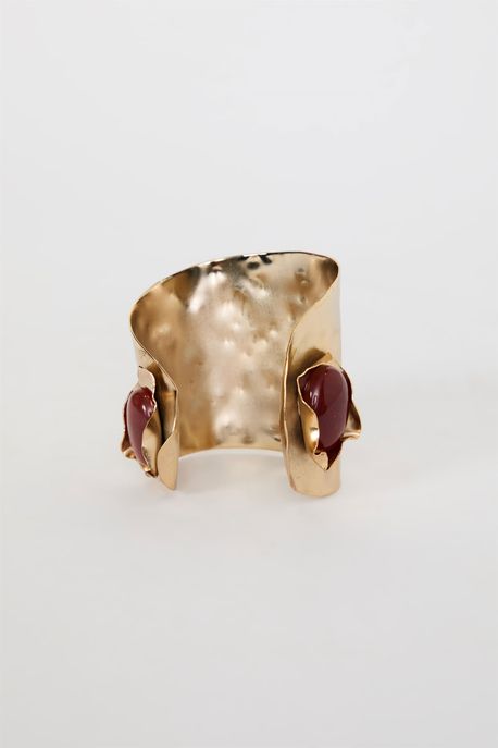Bracelete Dourado Detalhe Pedra Ouro - U