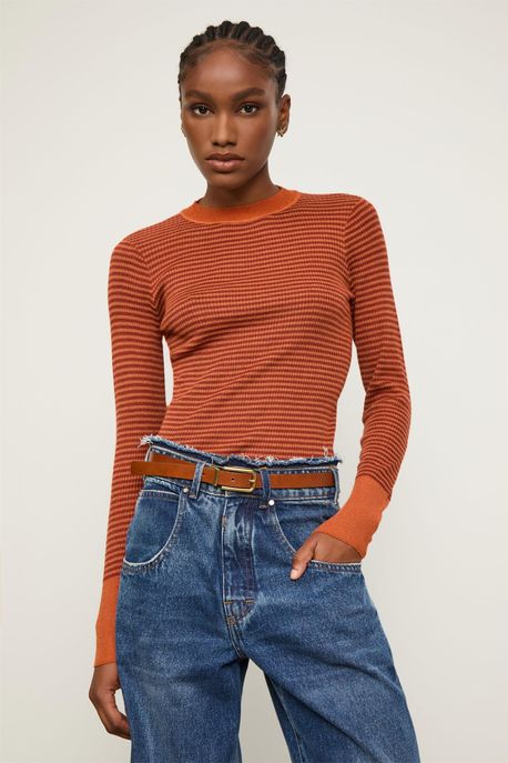 Cinto De Couro Dupla Face Marrom - P