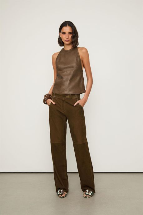 Calça De Chamois Bolso Tresset Marrom - 38