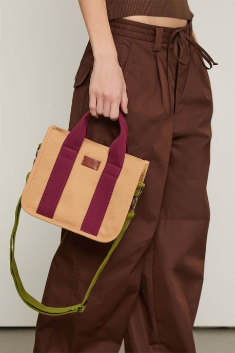 Bolsa Térmica Color Block Com Alça Marrom Sepia - U