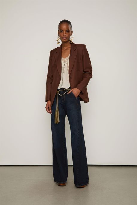 Calça Jeans New Reta Dark Wash Jeans Escuro - 34