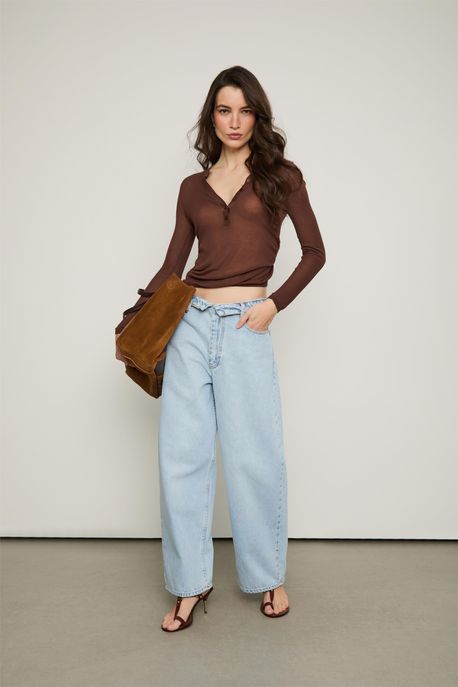 Calça Jeans Cós Duplo Jeans Claro - 34