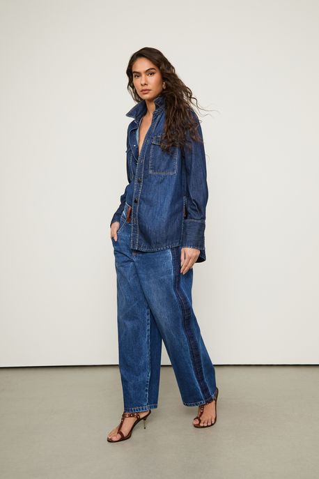 Calça Jeans Reserva Lateral Jeans Escuro - 40