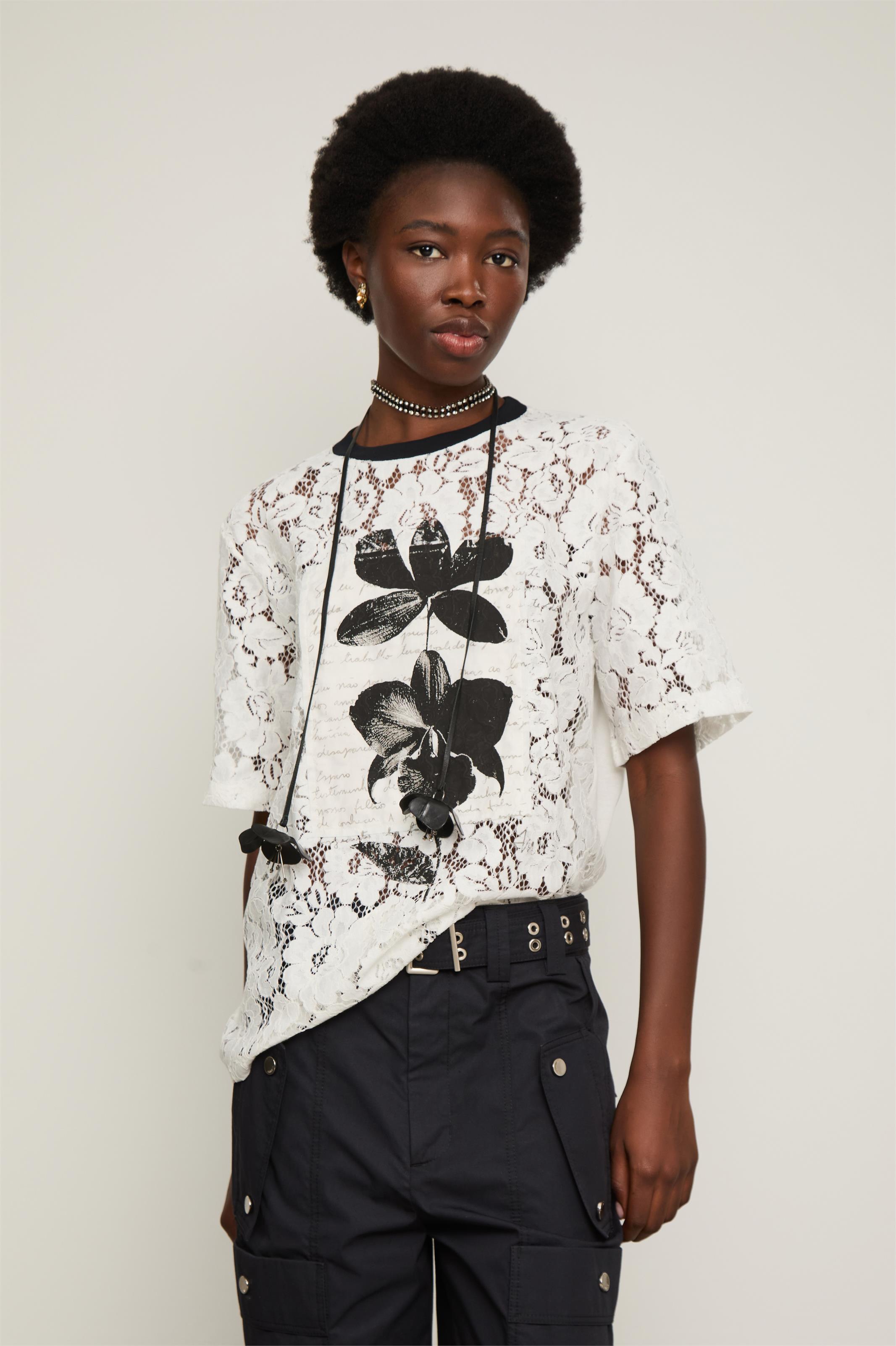 T-Shirt Fun Renda Flor